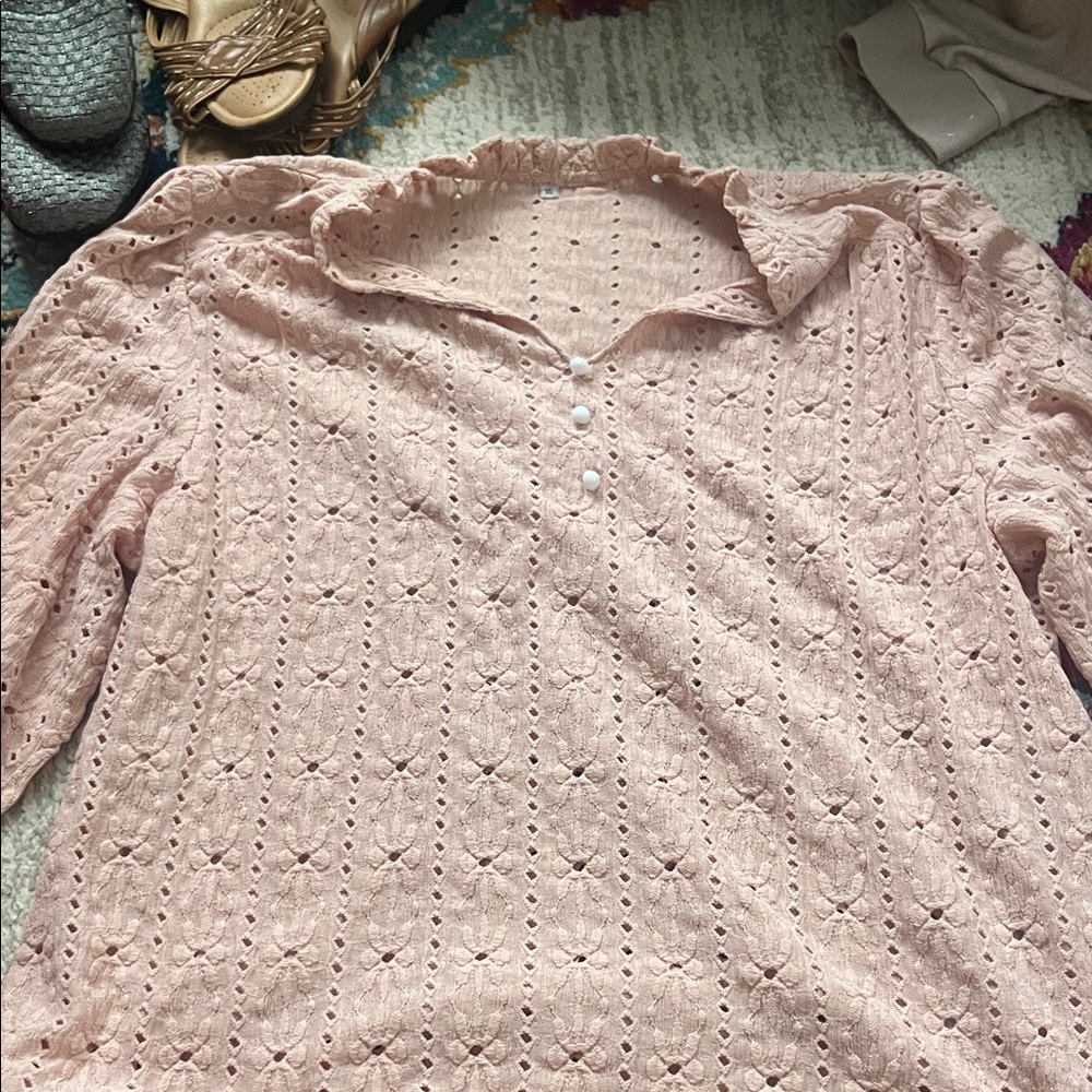 Pink Lace Women's Top
